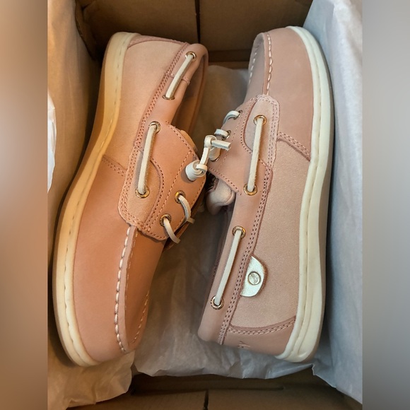 NWT Sperry Girls longfish boat shoes- color rose/pale pink- still in the box - Picture 4 of 9